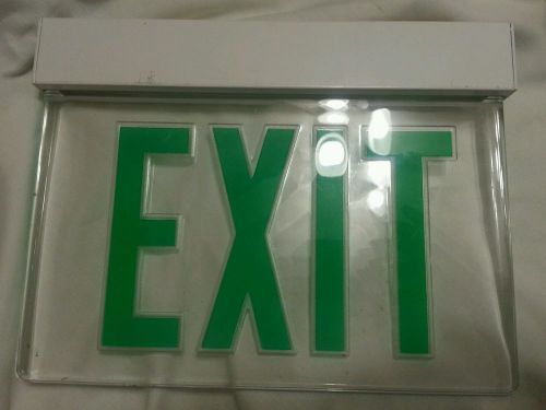 EXIT SIGN EMERGENCY EXIT LIGHT GREEN LED REAR MOUNTING CLEAR &amp; GREEN *SHIPS FREE