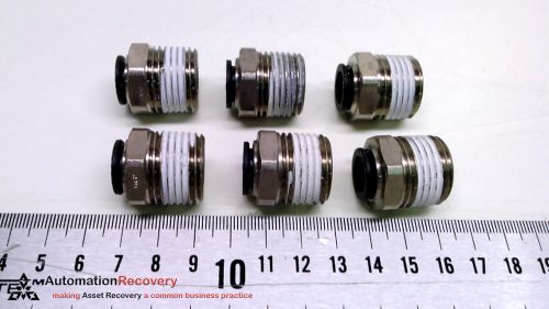 LEGRIS 3175-10-22 - PACK OF 6 - PUSH-TO-CONNECT TUBE FITTINGS, THREAD, N #214585