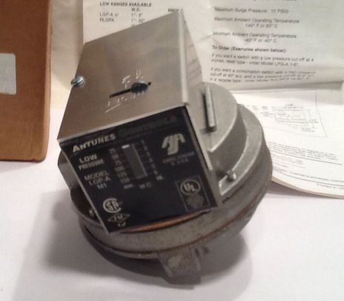 Antunes controls lgp-a gas pressure switch #803112501  1&#034;- 6&#034; w.c. for sale