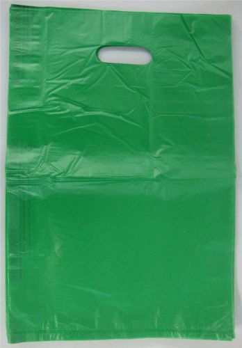 500 Qty. 12 x 3 x 18 Lime High-Density Plastic Merchandise Bag w /  Handle