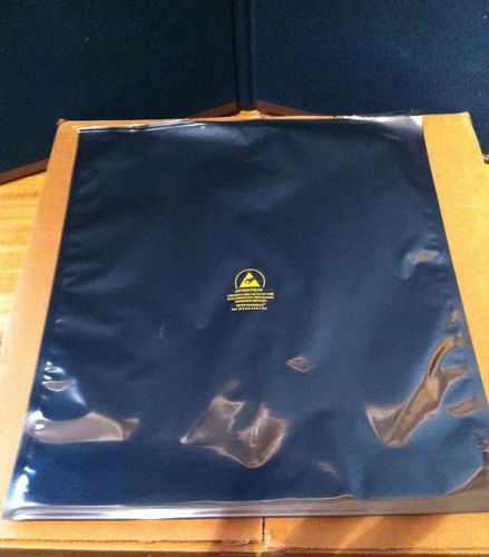 (10) Flat StratoGrey ESD Static Shielding Bag Open Top 15&#034; x 18&#034; Non Profit Org