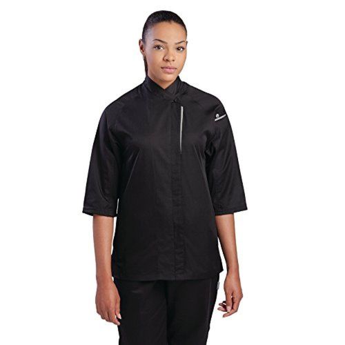 Chef works vswo-blk-xl v-series verona women&#039;s chef coat black xl chef works for sale