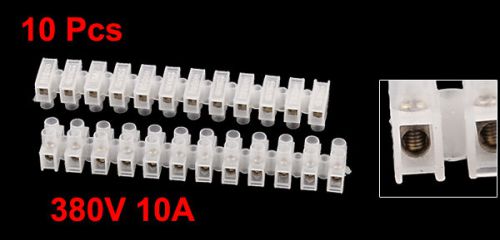 Connector terminal block  strip  380v 10a 4mm wire connecting 2 row 12 port 10 for sale