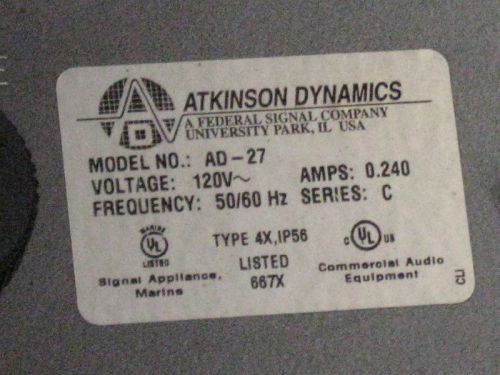 Atkinson Dynamics AD-27 Intercom Series C # 4