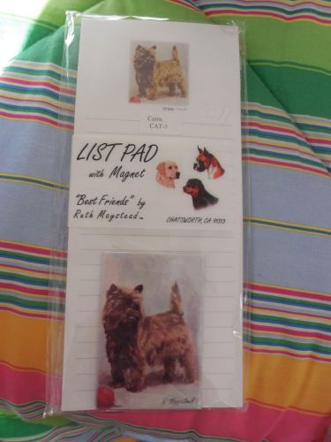 Cairn Terrier Magnetic Notepad and Magnet ~ new in package ~ Ruth Maystead
