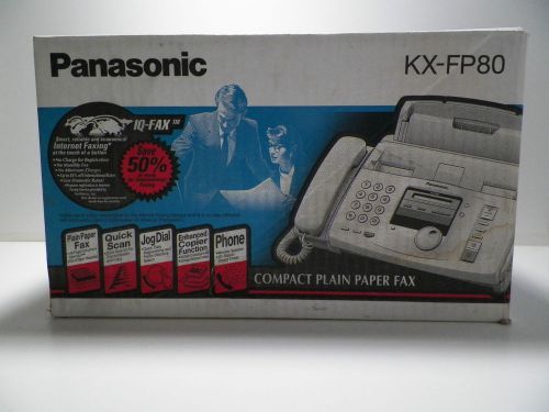 Panasonic KX-FP80 Compact Plain Paper Fax Machine NIB