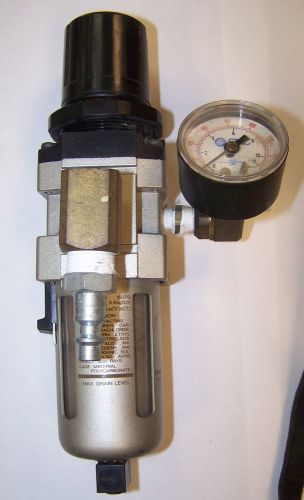SMC Corporation NAW3000 Air Pressure Filter Regulator &amp; Gauge Used