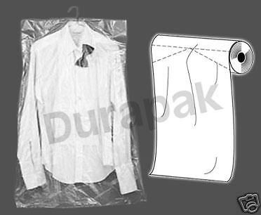 20x3x36 1 roll of 333 bag clear plastic gusset garment bags good 4 dry clean biz for sale