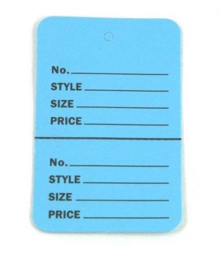 300 BLUE Large (2.75&#034;x1.75&#034;)Perforated Unstrung Price Consignment Store Tags