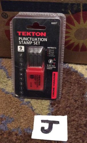 TEKTON 6607 5/32-Inch Punctuation Stamp Set, 9-Piece New