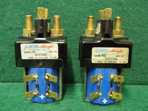 Curtis/ Albright Type SW80A-797 54V Coil Contactor (Lot of 2) ~
