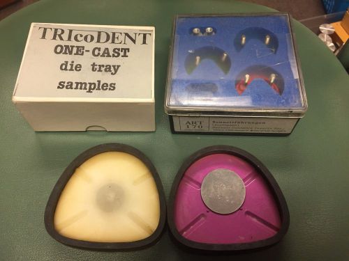 TricoDent One Cast die tray samples, Bennett Guidance Inserts, and Gamundia Set