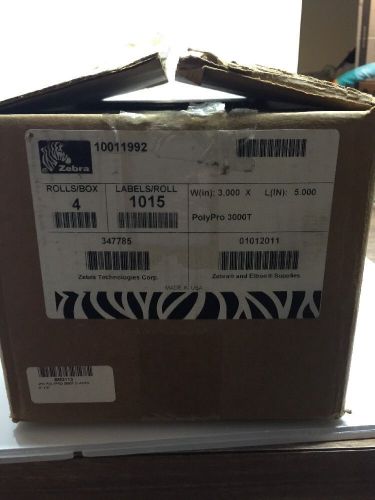Zebra PolyPro 3000T Thermal Label L 3&#034; W 5&#034;