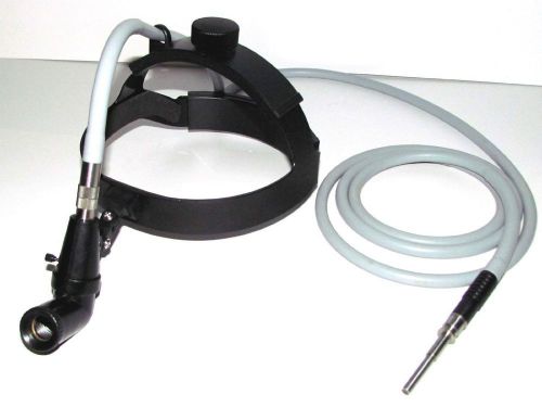 Fiber optic ent headlight set with fiber optic cable &#034;storz fitting&#034; connectors for sale