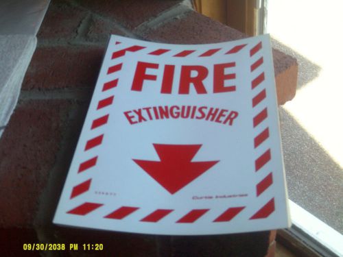 NOS Plastic/Vinyl Fire Extinquisher Safety Industry Warehouse Factory 8x12 (*)