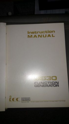 IEC Series 30 Function Generator Instruction Manual