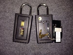 Two of nu-set high security lock box w/ resettable 3 digit combo door lock box 2 for sale