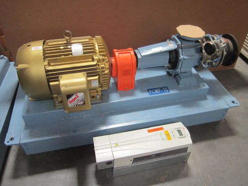 Baldor 50hp super e motor with ac2000 pump and abb variable controller setup for sale