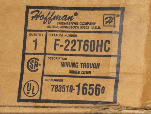 Hoffman f-22t60hc hinged cover wiring trough, new in the box for sale
