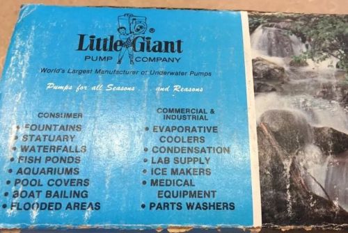Little giant submersible water pump model 1 501003 115v water transfer for sale