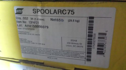 Esab spoolarc 75 .052 30 - 65lb coils welding wire for sale