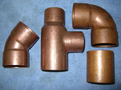 2 1/2&#034; copper pressure fittings - lot of 4 for sale