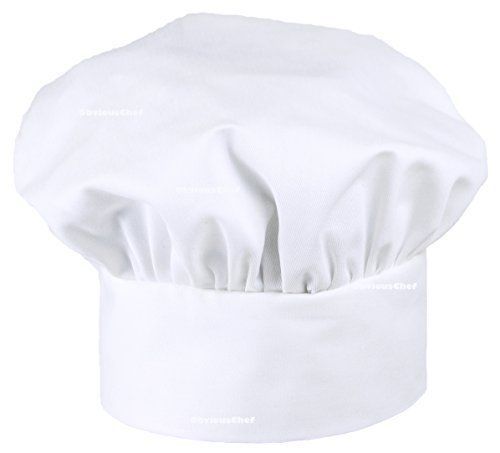 Obvious Chef - White Chefs Hat - Adjustable Velcro Fit - Adult White