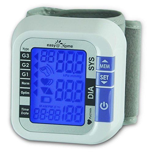 Easy@home digital wrist blood pressure monitor fda approved for otc #ebp-017 for sale
