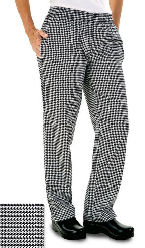 CHEFS TROUSERS, BLACK &amp; WHITE SMALL CHECK, HOUNDSTOOTH PRINT, APRONS, CAP INS01H