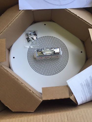 New cooper wheelock 8&#034; strobe speaker s8-24mcc-fw 100054 sirens &amp; alarm for sale