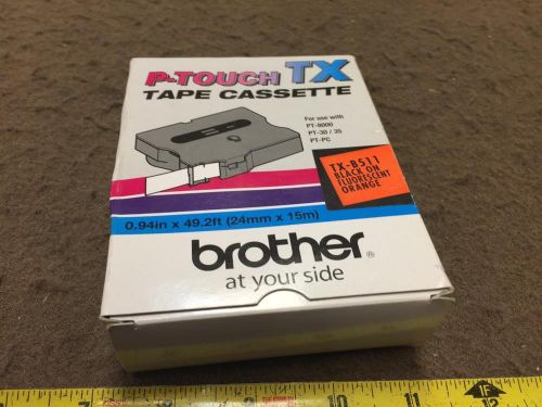 NEW Brother P-Touch Tape Cassette TX-A511 Black on Gray for PT-8000 PT-30/35