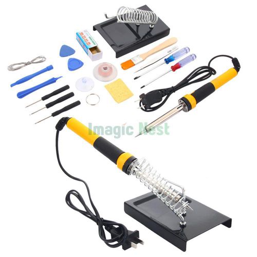 18in1 110V 30W Electric Soldering Iron Solder Kit Tools with Iron Stand Sucker