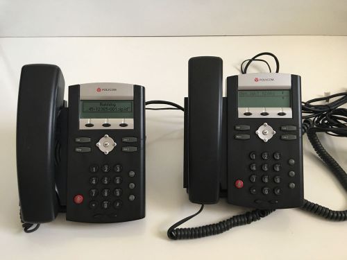 Polycom IP 331 2 line Digital Telephones Soundpoint Lot of 2 with power adapters
