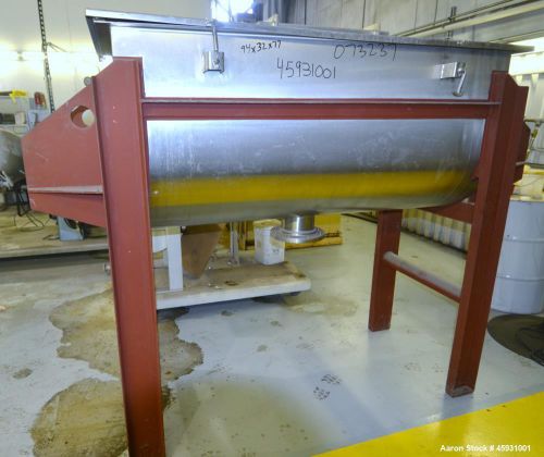 Unused- aaron process double spiral ribbon blender trough only, model nr-24, 304 for sale