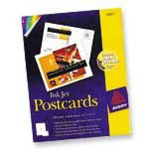 Avery(R) Inkjet Postcards, 4in. x 6in., Glossy White, Box Of 50