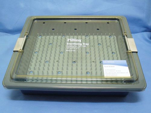 Pilling 521186 Sterilizing and Storage Tray, 10&#034; by 8.5&#034; by 2&#034;