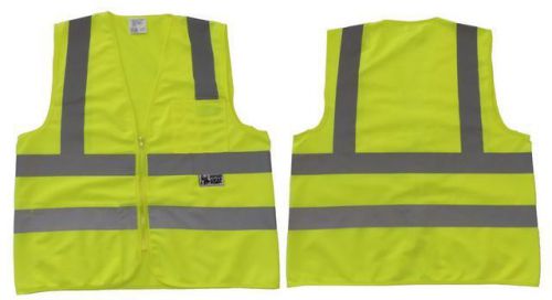 10 PACK Ansi Class 2 Safety Vest All Solid With 2 Pockets
