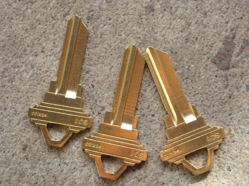 Three sc1 key blanks  brass schlage for sale