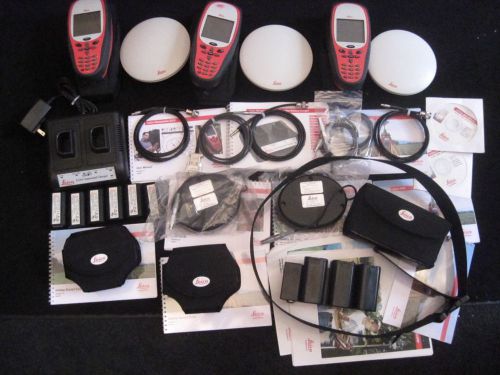 Leica SR20 GPS System Antenna AT501 Charger Batteries 3 Complete Sets CLEAN
