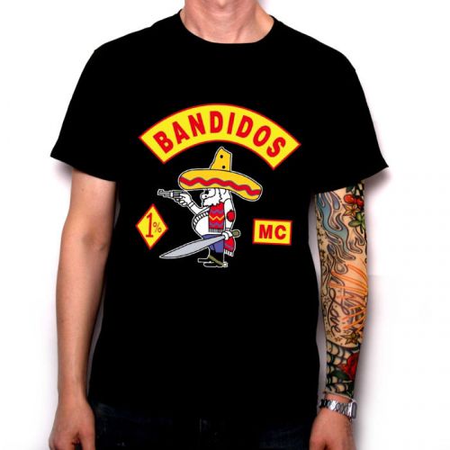 New Bandidos Motorcycle Club Denmark Event T-Shirt Clothing Size 2XL