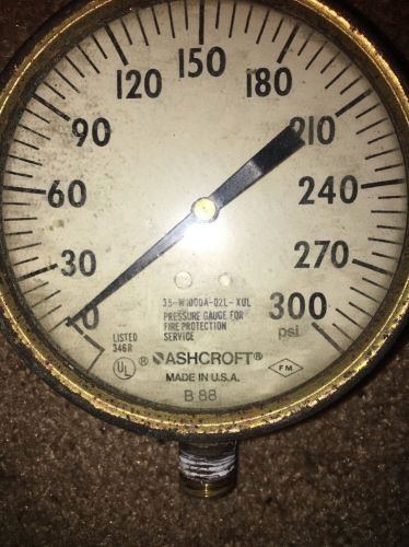 Ashcroft 0-300PSI-WATER PRESSURE GAUGE P1590 104907 Fire Protection