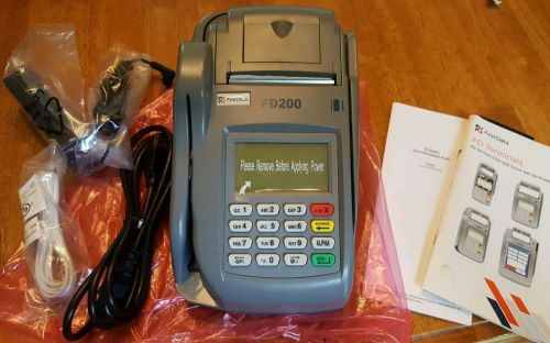 First Data FD-200 Terminal Credit Card/Check Reader, NEW not refurb