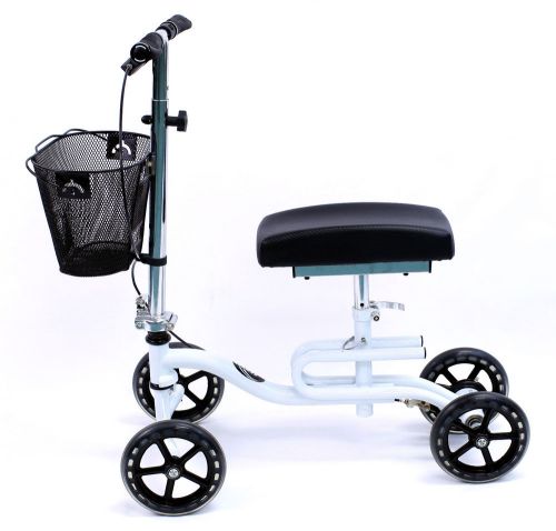 Knee scooter walker foldable 2-in-1 leg crutch karman kw-100-wt white color new for sale
