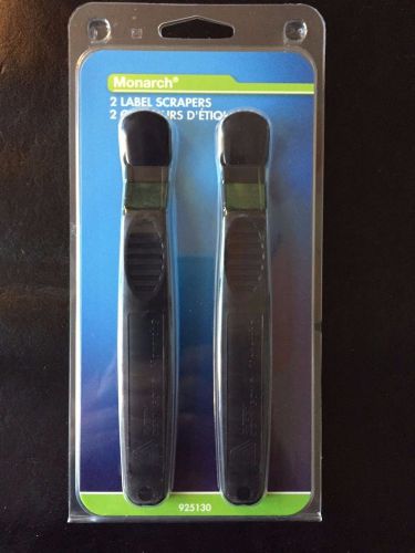 2 Pack Monarch Plastic Label Scrapers 925130 - NEW in Retail Packaging
