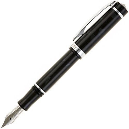 Nemosine singularity fountain pen, broad german nib, black marble (nem-sin-08-b) for sale