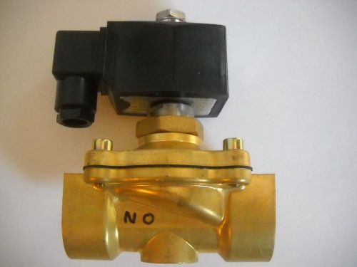 3/&#034; 24v ac normally open electric brass solenoid valve-n/o-water-new for sale