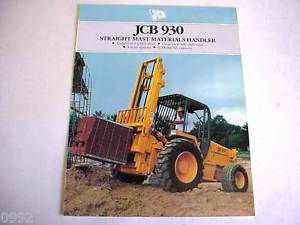 JCB 930 Straight Mast Forklift 6 Pages,1991 Brochure                           #