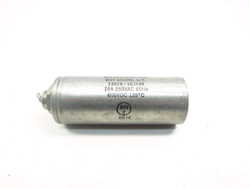 RFI 13619-10JX34 RADIO FREQUENCY INTERFERENCE FILTER 250V-AC 10A AMP D524330