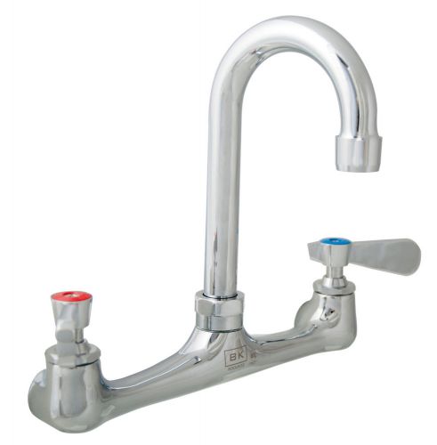 Commercial Kitchen 8&#034; Center Splash Mount Faucet with 5&#034; Gooseneck Spout NSF