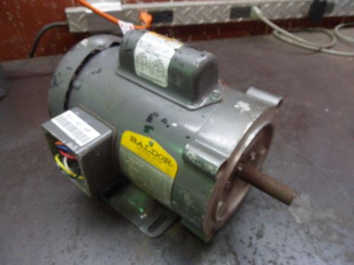 BALDOR 1/3 HP INDUSTRIAL MOTOR #63221J VOLTS:115/230 PH:1 FR:56C RPM:3450 USED